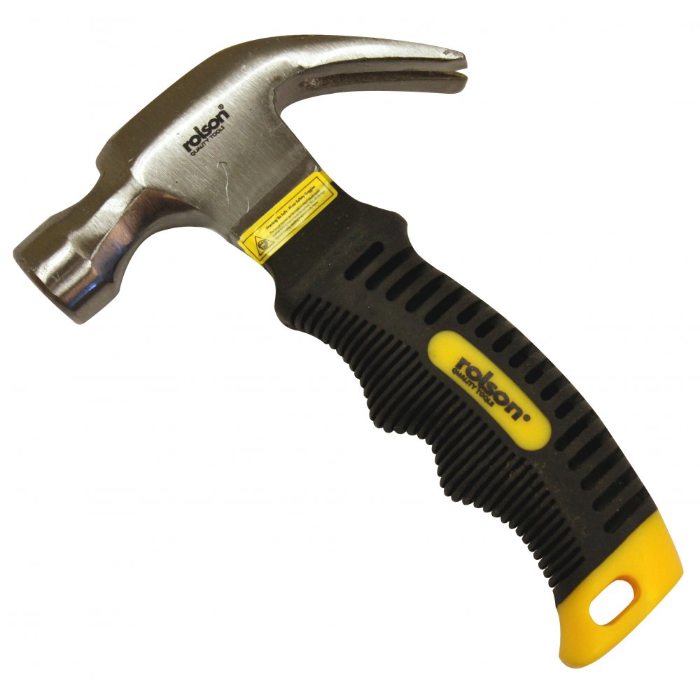8oz Stubby Claw Hammer Magnetized Nail Holder
