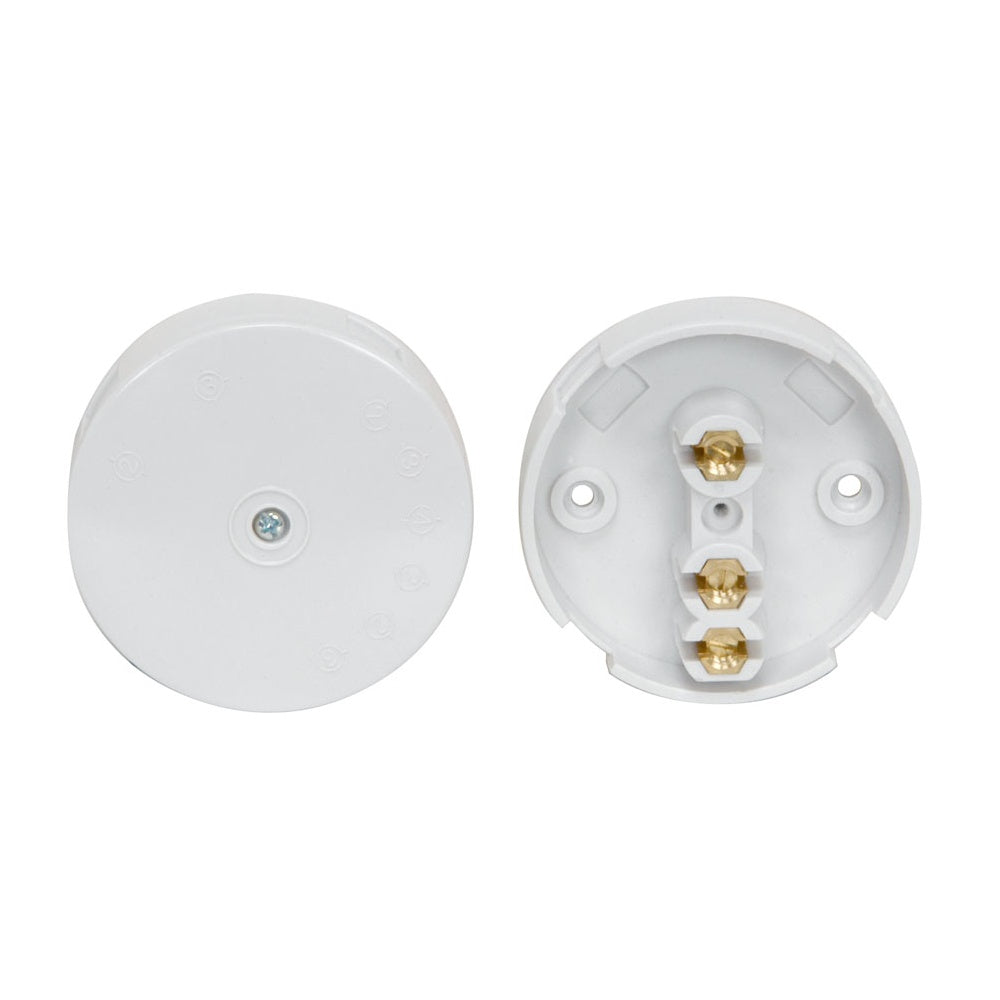 White Plastic Mains Junction Box 3 Terminals 30A Rated