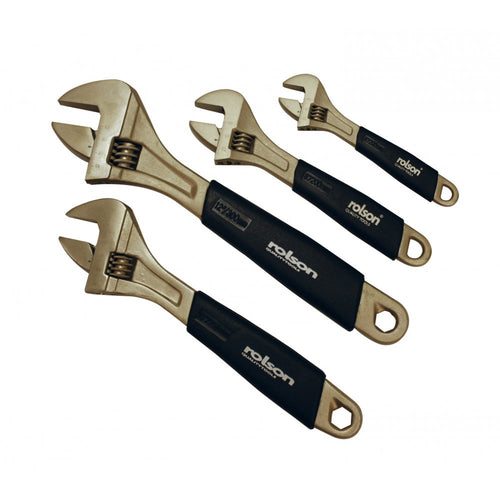 150-300mm Adjustable Wrench Rubber Grip Satin Finish