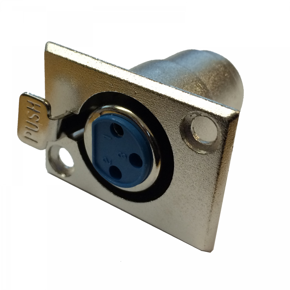 3 Pin XLR Female Chassis Socket with Solder Terminals