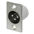 3 Pin XLR Male Chassis Plug with Solder Terminals