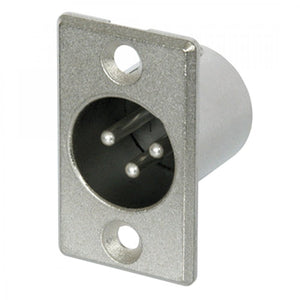 3 Pin XLR Male Chassis Plug with Solder Terminals