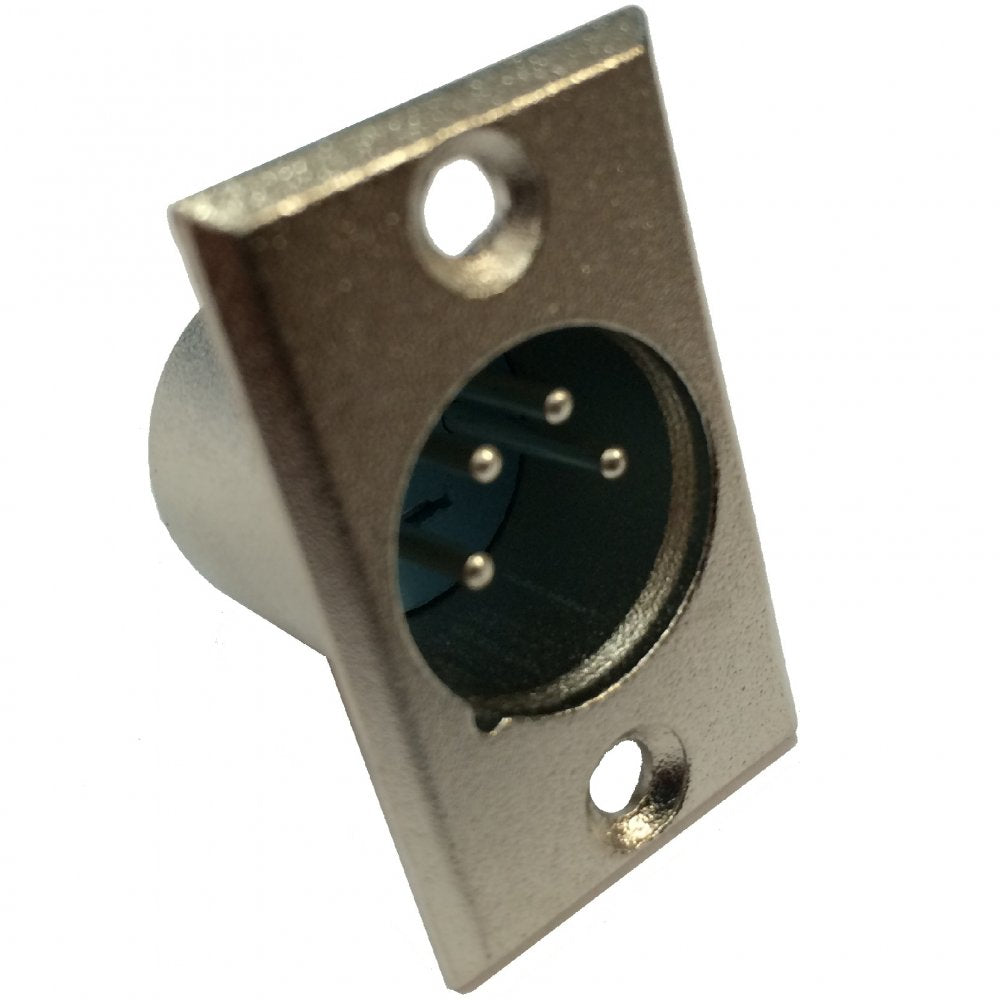 4 Pin XLR Male Chassis Plug with Solder Terminals