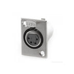 4 Pin XLR Female Chassis Socket with Solder Terminals