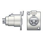 4 Pin XLR Female Chassis Socket with Solder Terminals