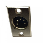 5 Pin XLR Male Chassis Plug with Solder Terminals