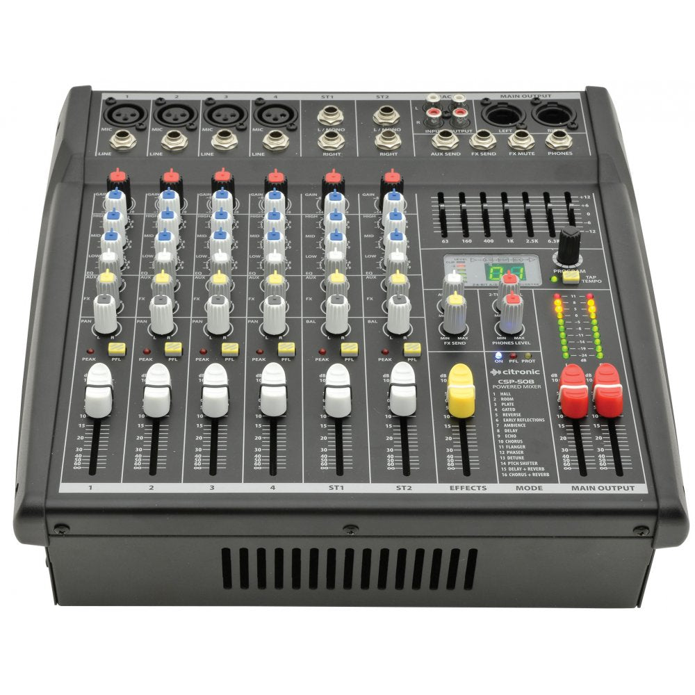 CSP-408 4-Channel Compact Powered Mixer Amplifier 400w RMS Digital DSP FX