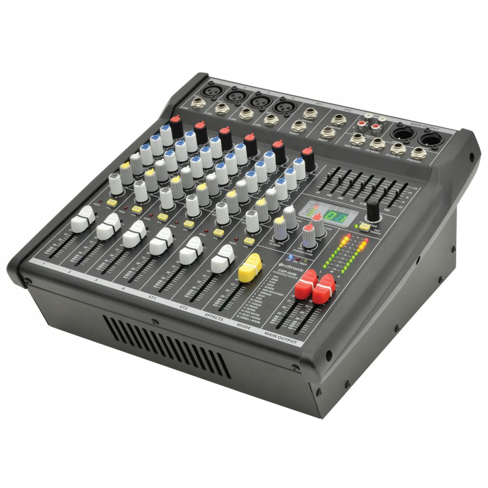 CSP-408 4-Channel Compact Powered Mixer Amplifier 400w RMS Digital DSP FX
