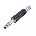 NYS204 6.35mm Stereo Jack Plug / Plastic Boot and Spring Strain Relief