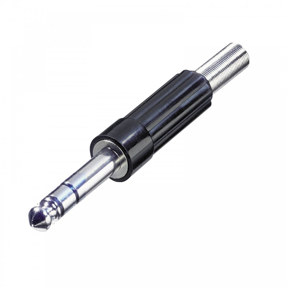 NYS204 6.35mm Stereo Jack Plug / Plastic Boot and Spring Strain Relief