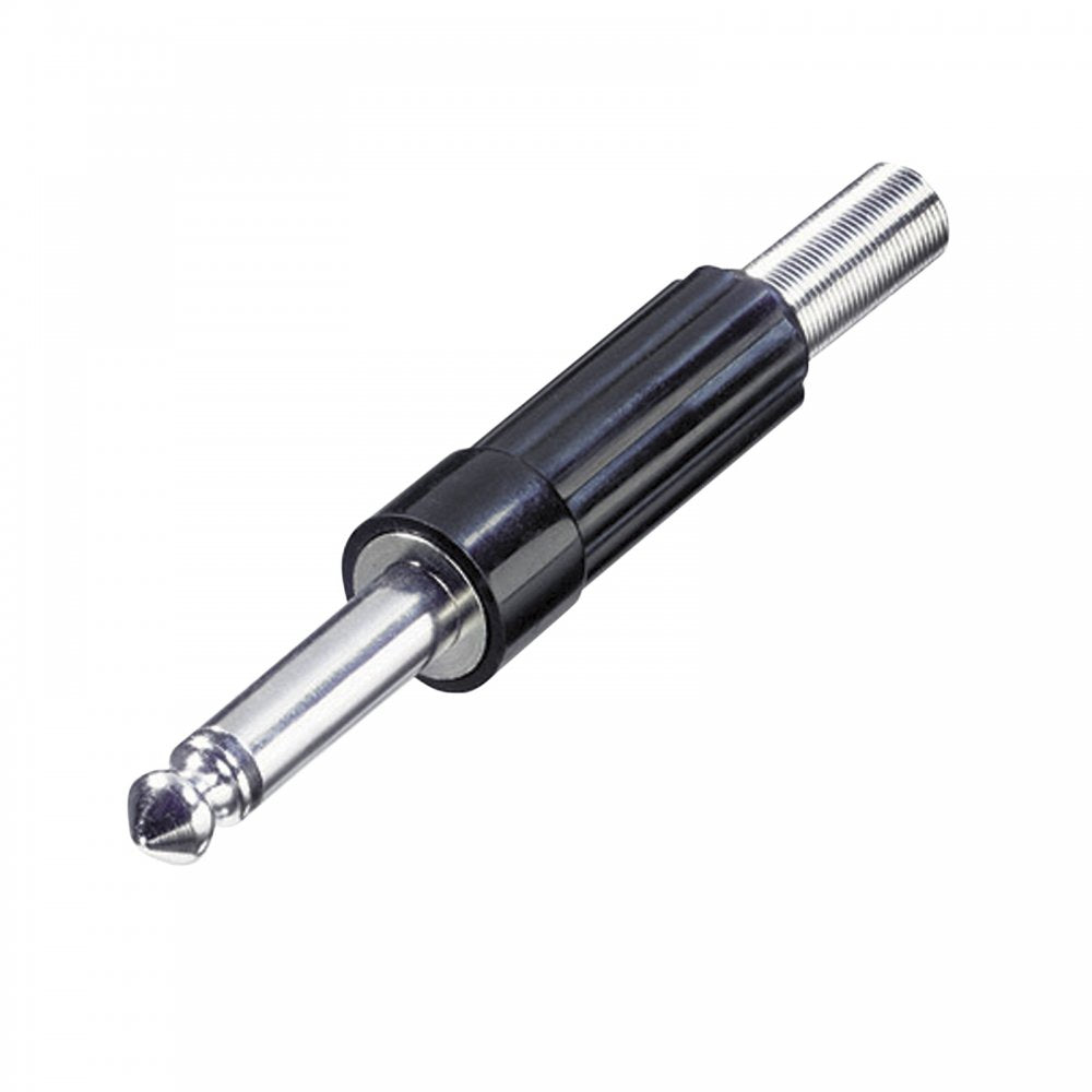 NYS203 6.35mm Mono Jack Plug / Plastic Boot and Spring Strain Relief