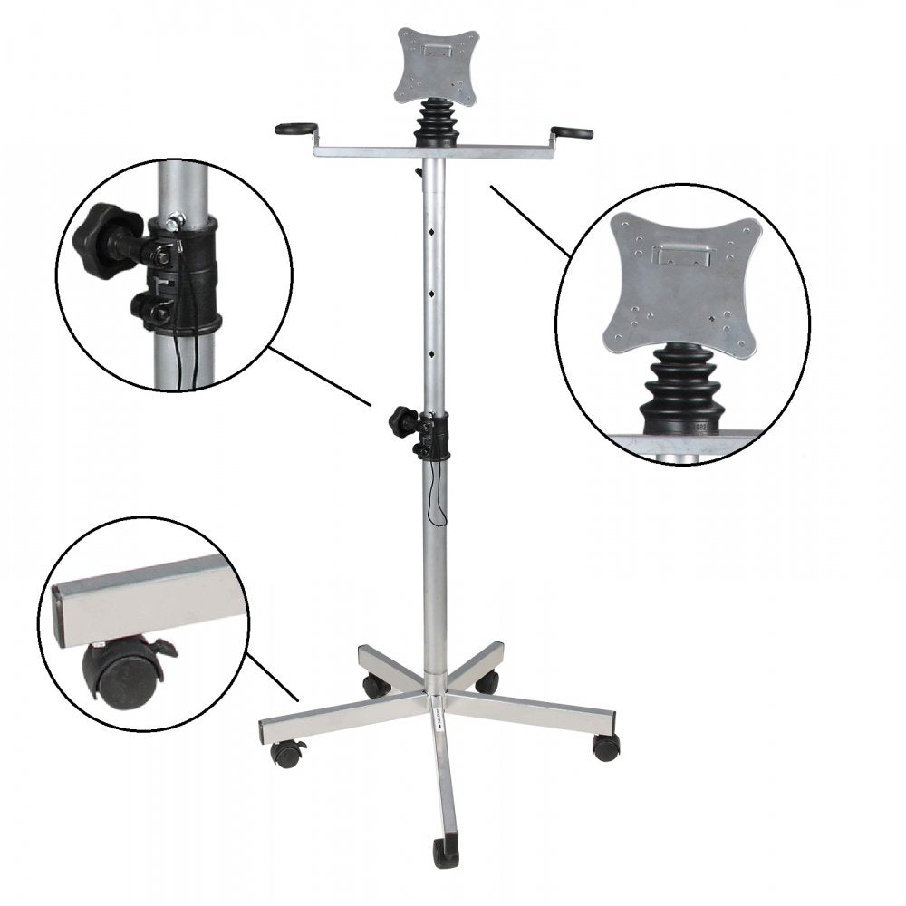 Mobile Universal LCD Flat Screen Bracket - Adjustable Floor Standing