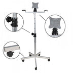 Mobile Universal LCD Flat Screen Bracket - Adjustable Floor Standing
