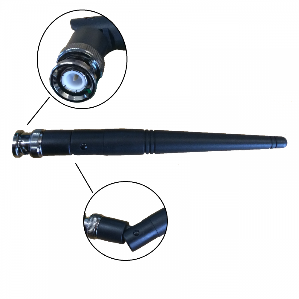 BNC Aerial Flexi-BNC90-433 1/4" Wavelength Whip Antenna