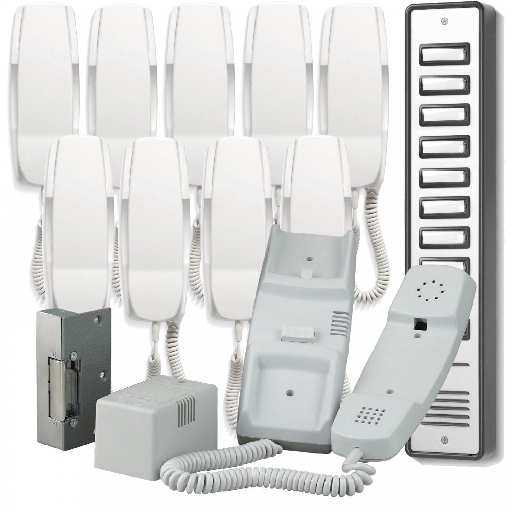 900 Series 10 Way Audio Door Entry System inc Lock Release