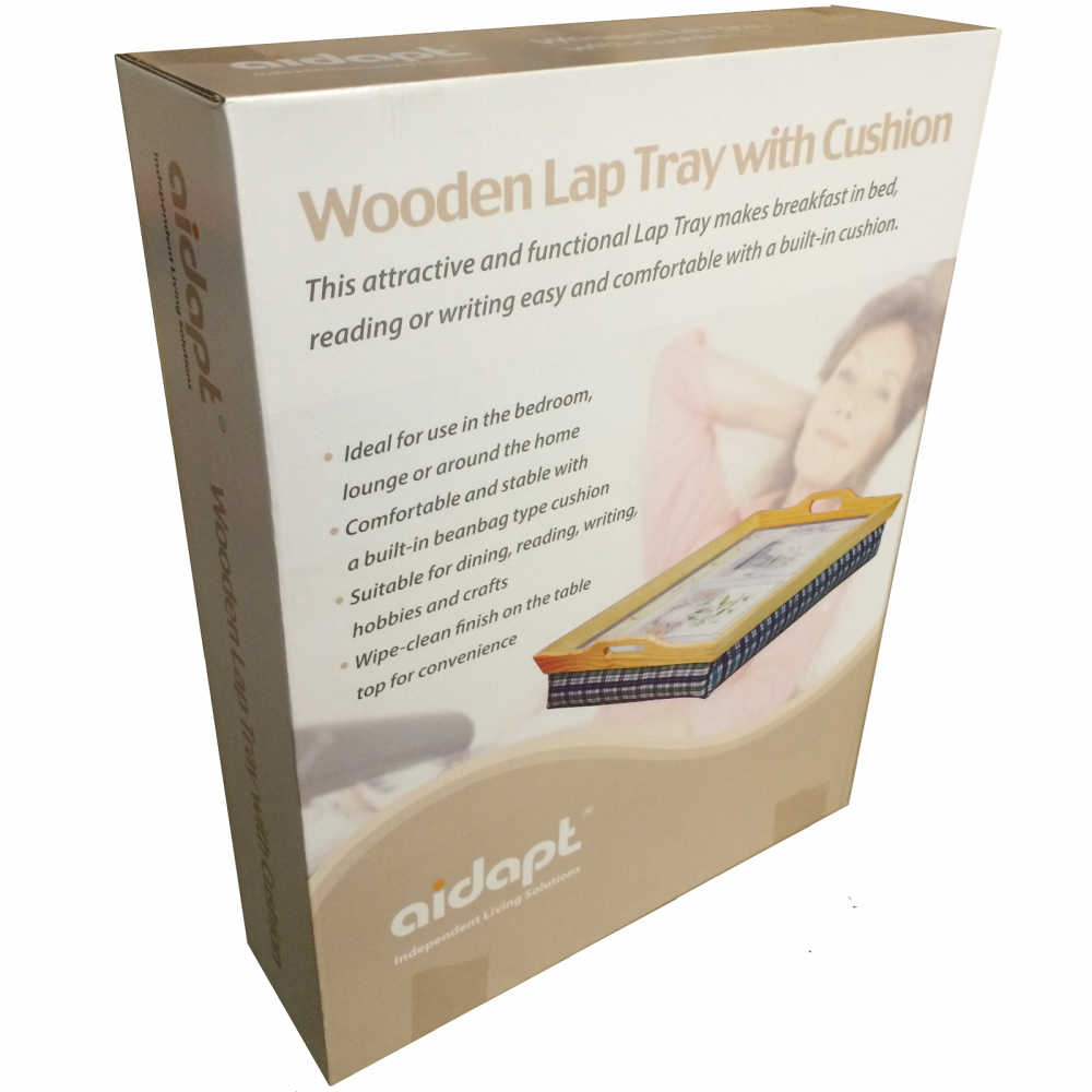 Wooden Lap Tray with Cushion