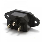 3 Pin IEC Chassis Plug (inlet) 10A 250v Rated Solder Connection