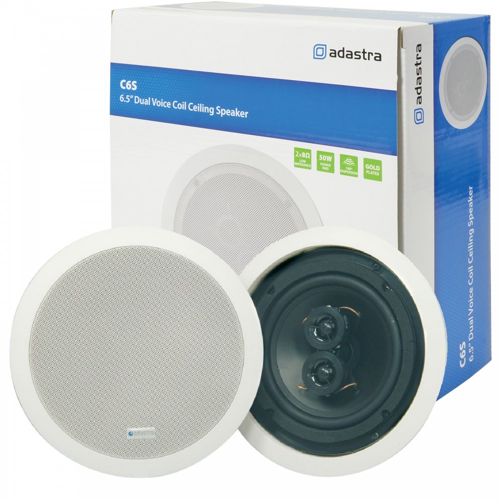 16.5cm (6.5") Dual Voice Coil Ceiling Speaker With Dual Tweeters