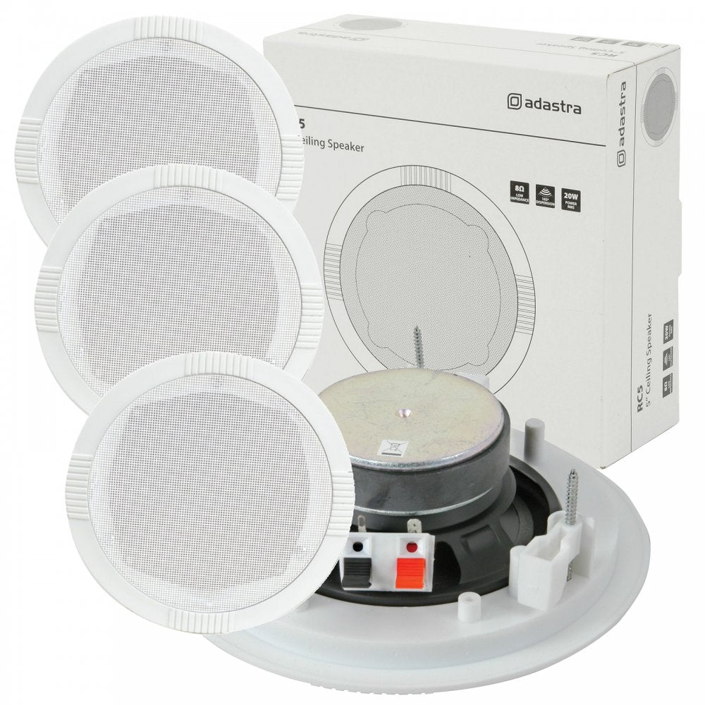 4 x 35w 8ohm White Ceiling Speaker 130mm 5"