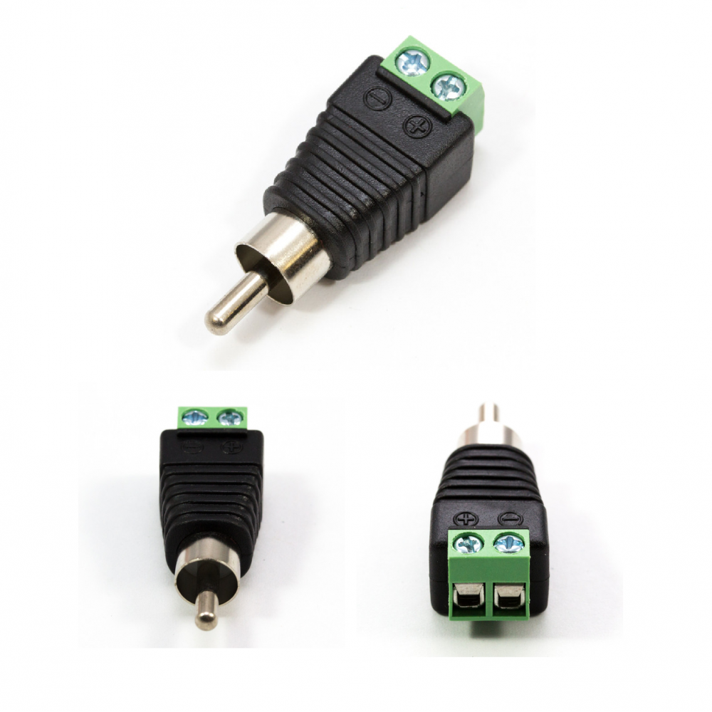 Clever Little Box RCA Phono To Terminal Screw Block Adaptor