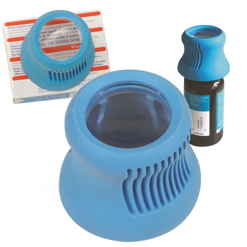 Pair Of Handy Pill Medicine Bottle Opener with 4x Magnifier