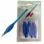 3 Blue Soft Roll Pen Pencil Writing Grips Proof Slide On Easy Grip Mobility Aid