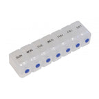 Deluxe Weekday Push Button Release Pill Dispenser with Text & Braille