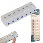 Deluxe Weekday Push Button Release Pill Dispenser with Text & Braille