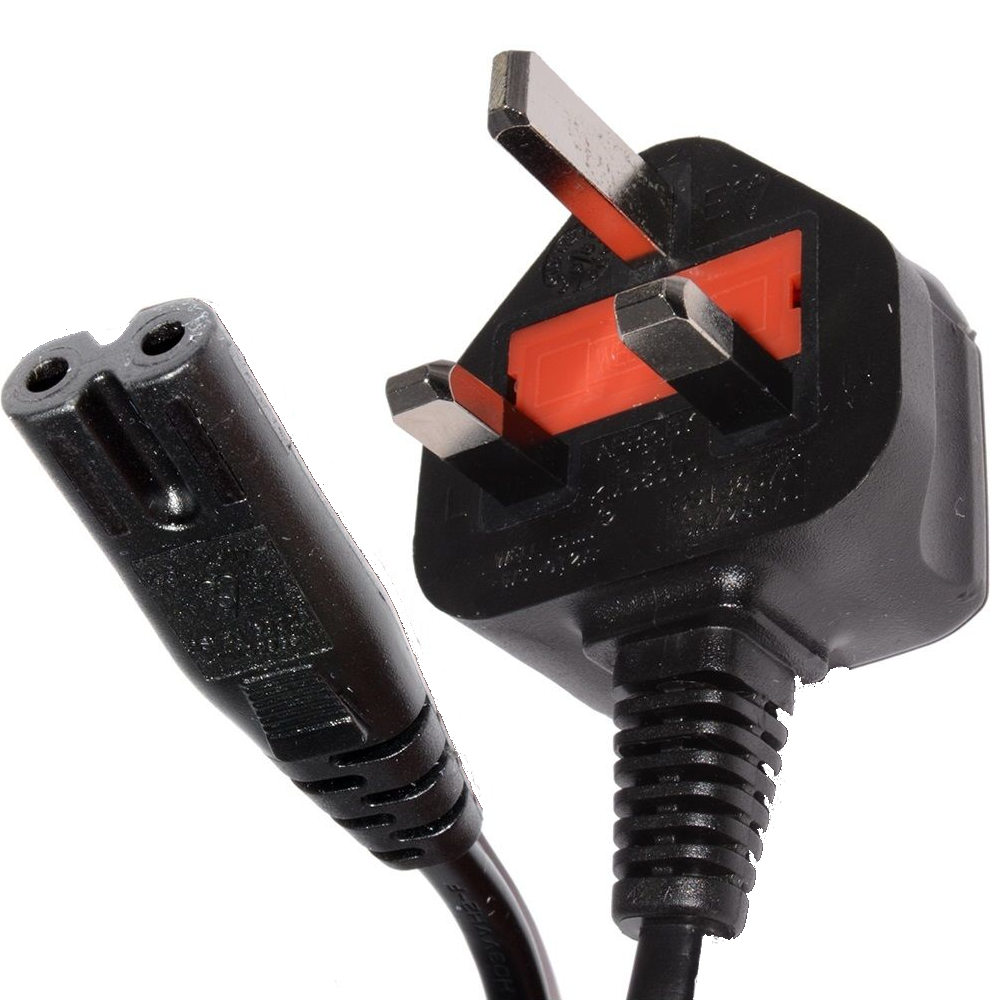Figure 8 Mains C7 UK 2 Pin Power Lead Cable 1.5M BSI 45980