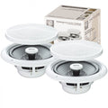 Pair Of E-audio 80w Round Ceiling Speakers 2 Way Moisture Resistant 4 Ohms