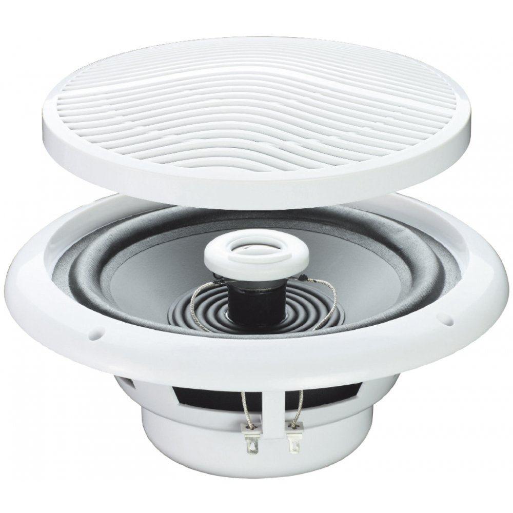 Pair Of E-audio 80w Round Ceiling Speakers 2 Way Moisture Resistant 4 Ohms