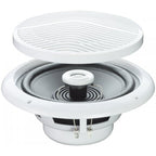 Pair Of E-audio 80w Round Ceiling Speakers 2 Way Moisture Resistant 4 Ohms