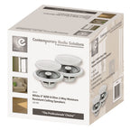 Pair Of E-audio 80w Round Ceiling Speakers 2 Way Moisture Resistant 8 Ohms