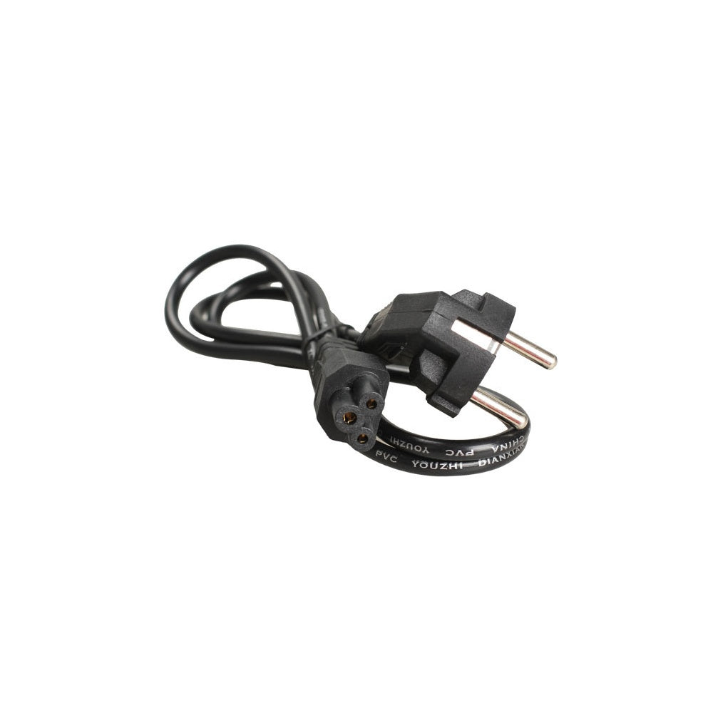2M C5 2.5A Class 1 CEE7/7 EURO Clover Leaf Schuko Laptop Mains Power Lead 2M