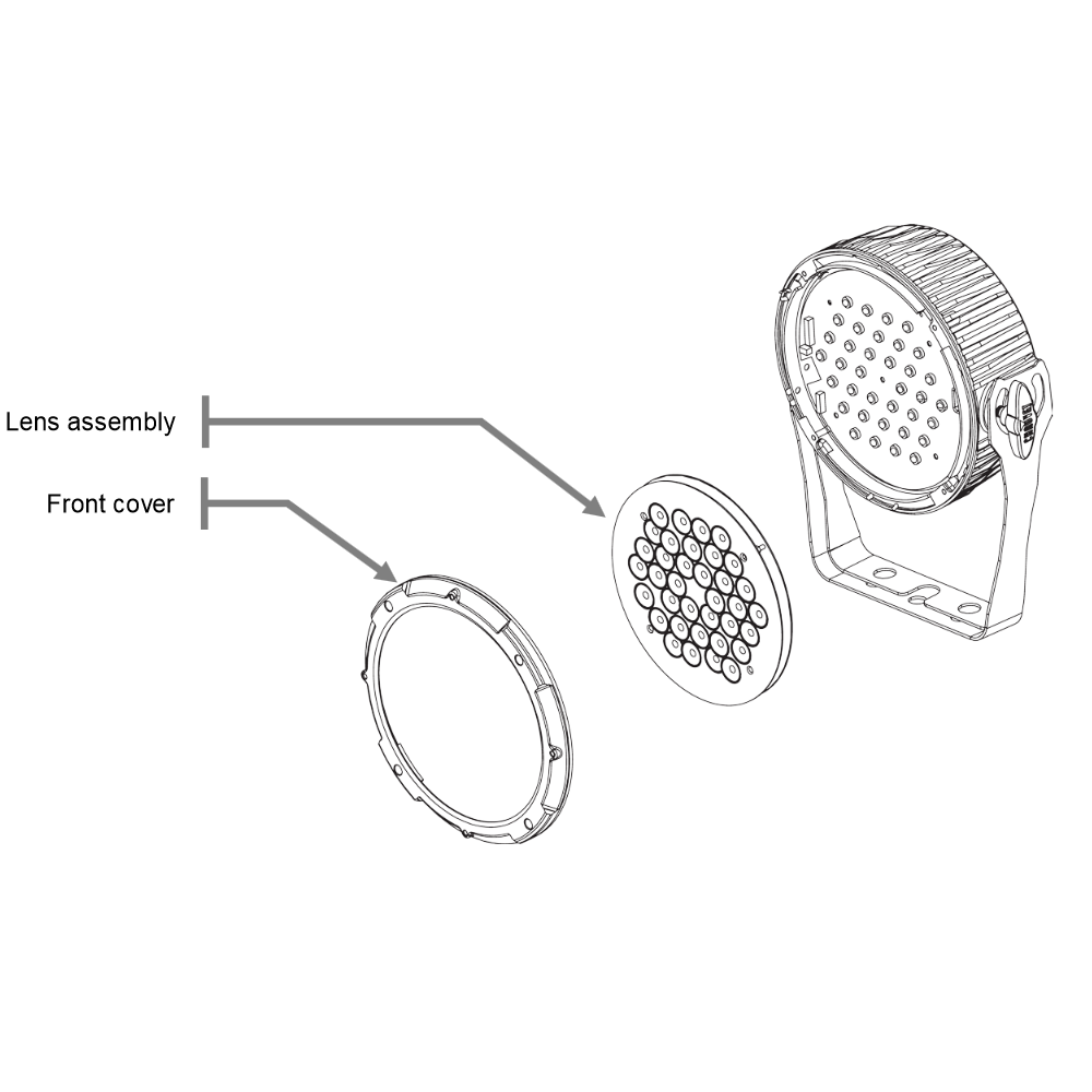 15deg Lens Plate Kit for SlimPAR Pro RGBA