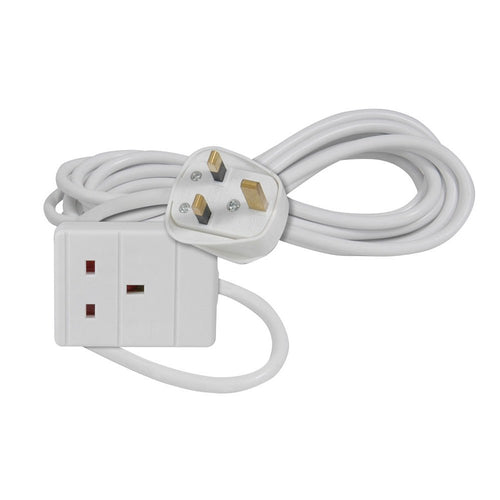 1 Gang Extension Leads in 2M, 3M, 5M, 10M & 15M Lengths