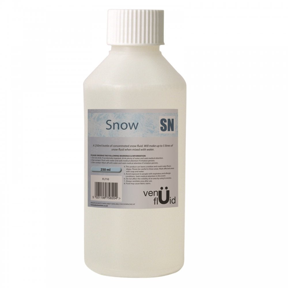 Venu Snow Fluid Concentrate - 5L When Mixed With Water For Snow Machines