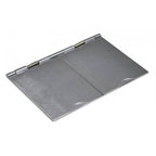 UK Mains Floor Socket 2 Gang 13A Stain Chrome Hinged Covers