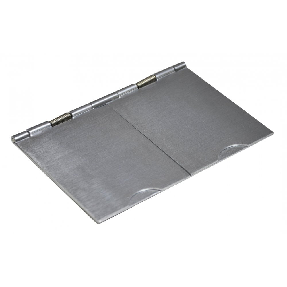 UK Mains Floor Socket 2 Gang 13A Stain Chrome Hinged Covers