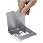 UK Mains Floor Socket 1 Gang 13A Stain Chrome Hinged Cover