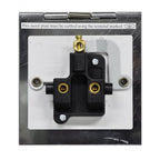 UK Mains Floor Socket 1 Gang 13A Stain Chrome Hinged Cover