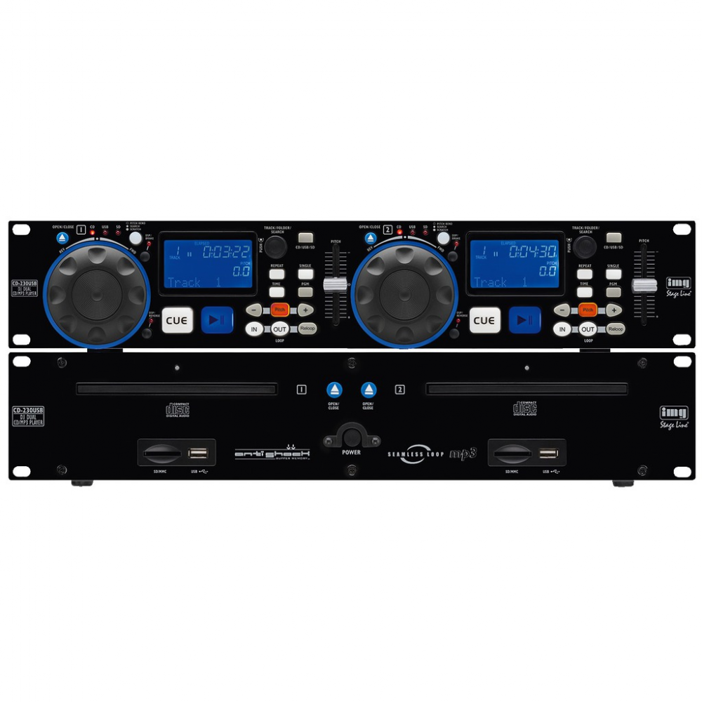 CD-230USB DJ Twin CD Player Anti Shock USB 2.0 Interface