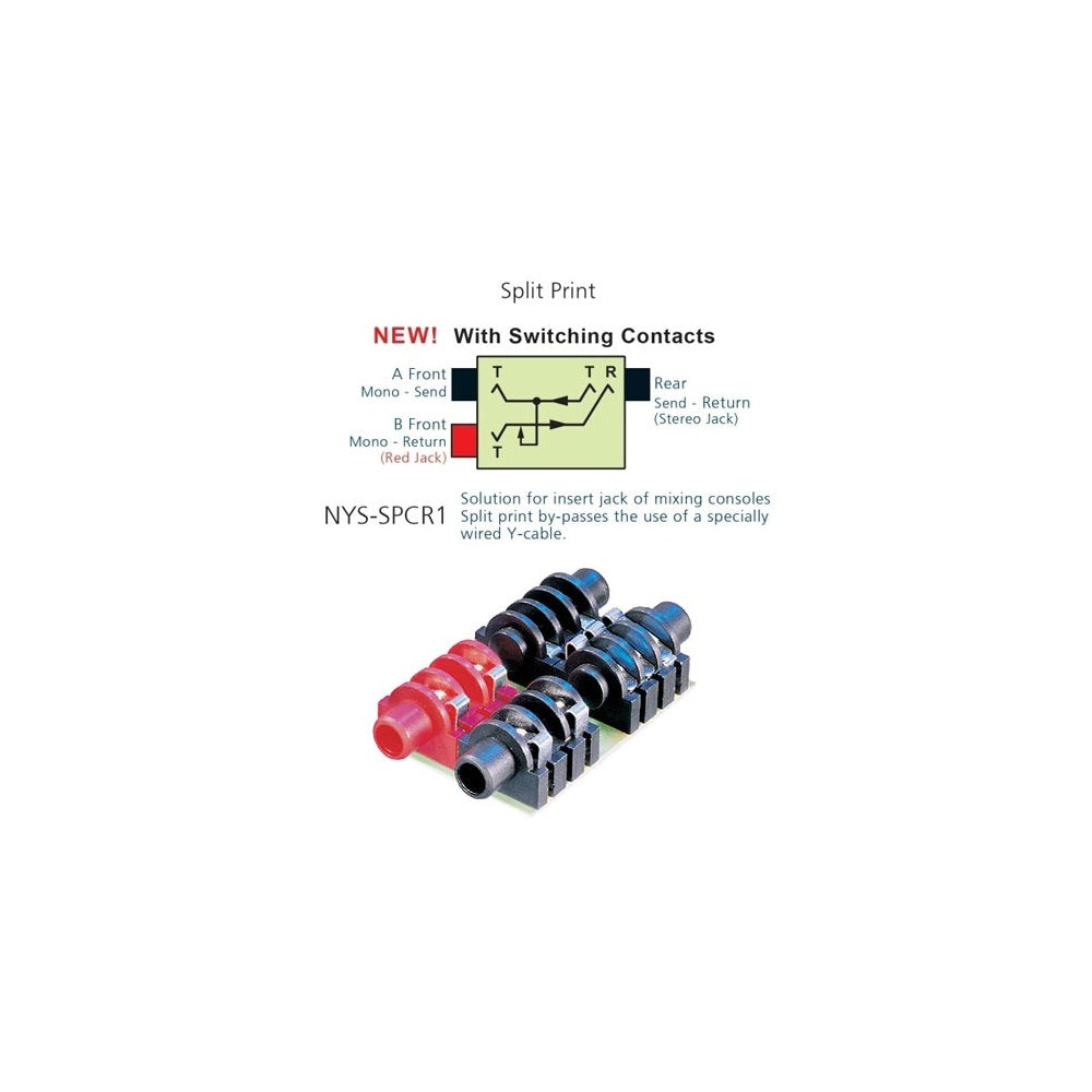 NYS SPCR 1 Send/Return Module For NYS-SPPL 1/4" Jack Patch Panel