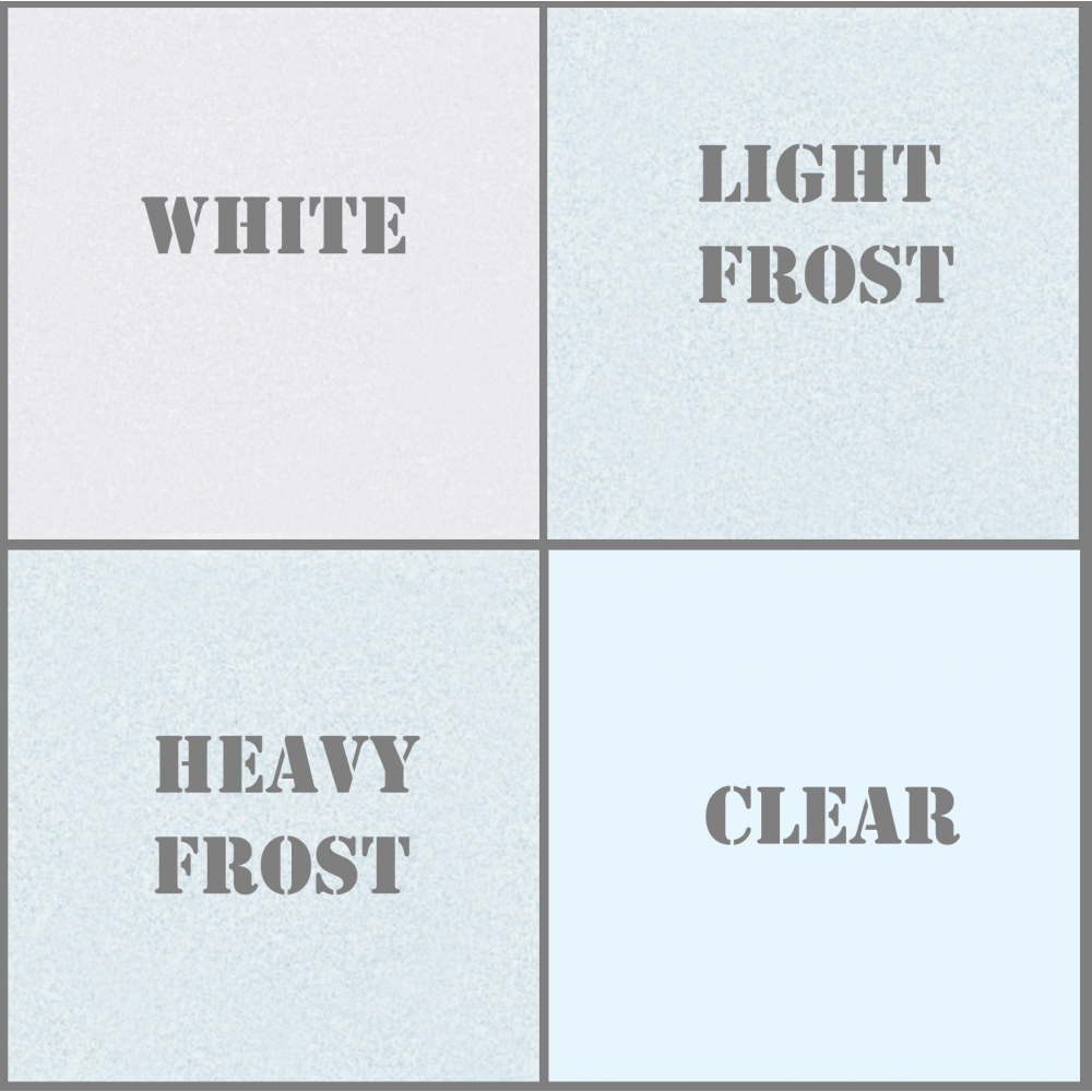 European Made Gel Diffusion Sheets White Clear Frost 48" x 21"