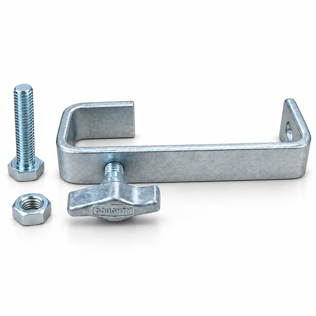 35mm Doughty Heavy Duty Truss Long Hook Clamp 40Kg Load Nut & Bolts DJ Lighting