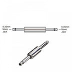 Twin Mono 6.35mm Jack Plug Coupler Adaptor