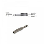 6.35mm Mono Jack to 6.35mm Stereo Socket Adaptor