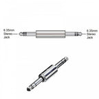 6.35mm Stereo Jack Plug to Stereo Jack Plug Coupler Adaptor