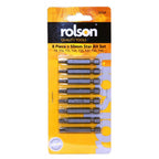 Chrome Vanadium T8-T40 8pc Star Bit Set for 1/4" Hex Drives