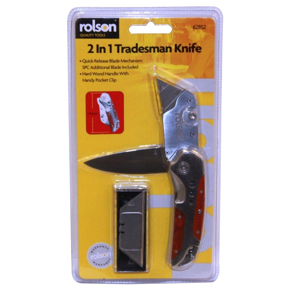 2 in 1 Heavy Duty Tradesman Knife with Spare Blades